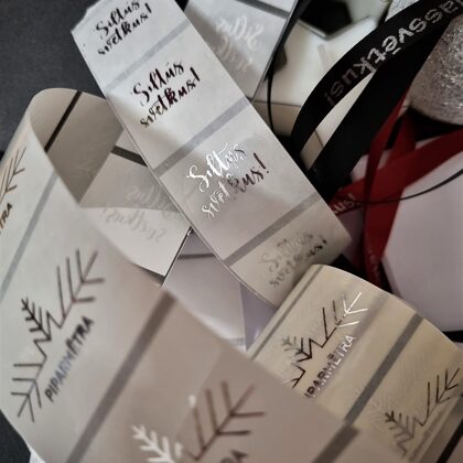 Sudraba zelta folija drukas uzlīmes 