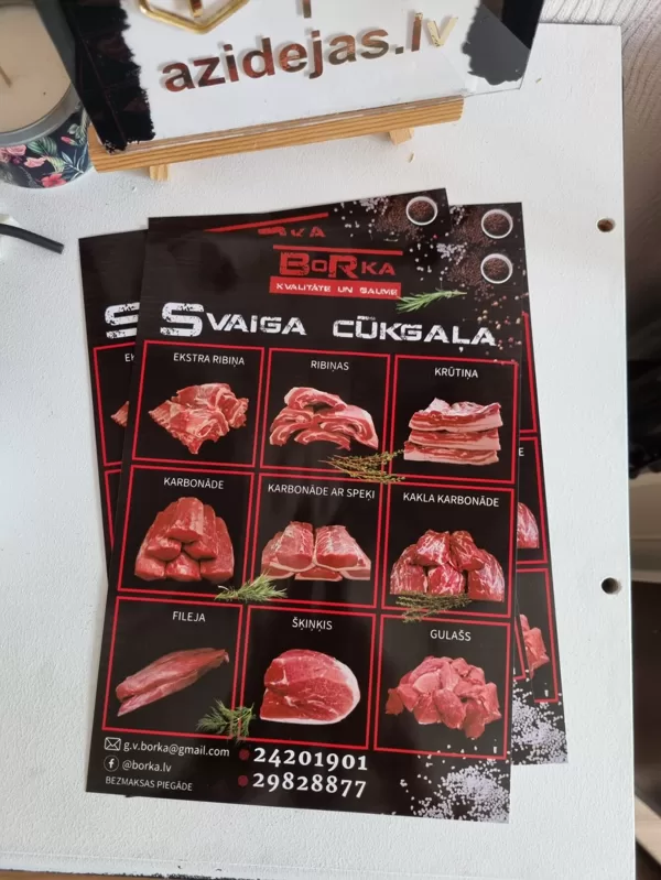 laminēta produktu lapa