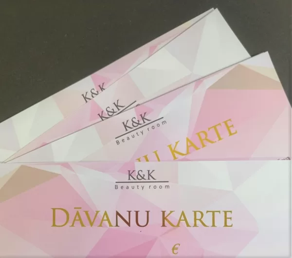 Dāvanu kartes ar zelta druku